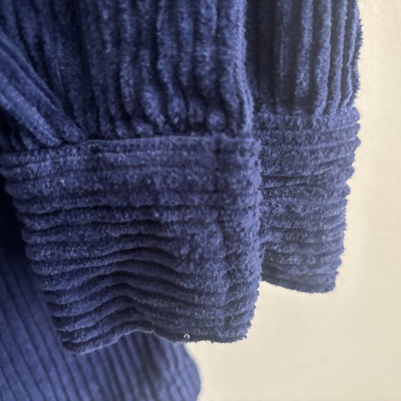 Benson Corduroy Blue Snap Button Overshirt Shirt Jacket - Small - Picture 6 of 16